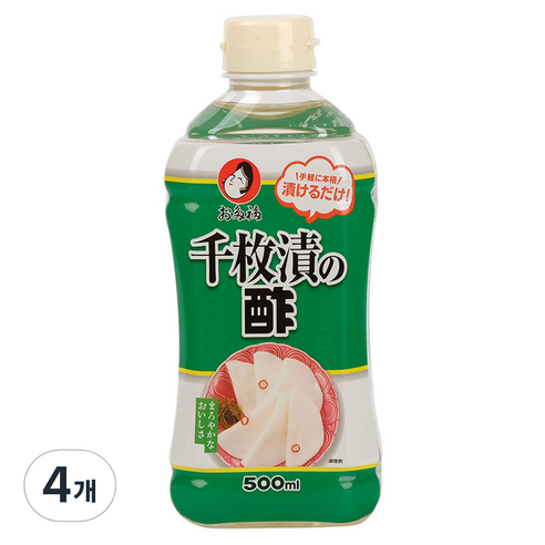 오타후쿠 센마이즈케노스 무 절임용 식초 소스, 4개, 500ml