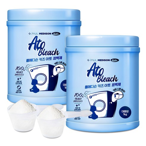 폴메디슨 키즈 아토 표백제 + 계량스푼 세트, 1kg, 2개