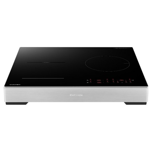 쿠첸 IH BLACK 3400 3구 인덕션 방문설치 + 스탠드케이스 실버 87mm 세트 방문설치