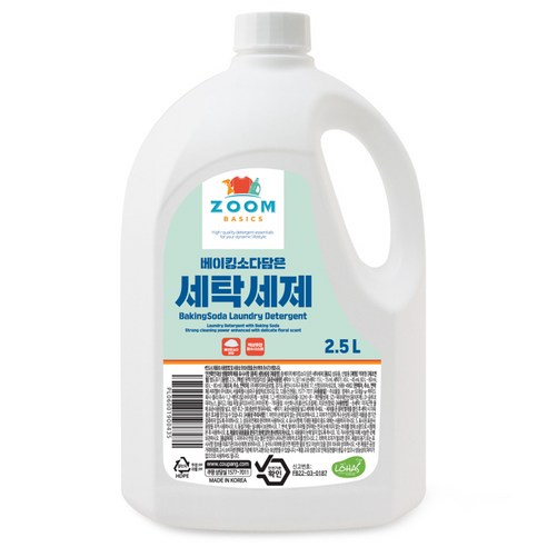 줌 베이직 베이킹소다 담은 액체세제 일반드럼겸용 본품