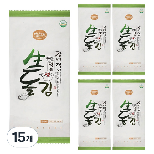 바다소리 장에찍어먹는 생돌김 반절, 7g, 15개