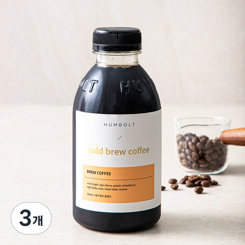 훔볼트 예가체프 블렌드 콜드브루 커피, 500ml, 3개
