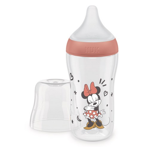 누크 퍼펙트매치 젖병 + 젖꼭지 M 세트, 디즈니 미니, 260ml, 1세트