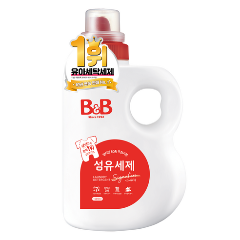 비앤비 유아 섬유 세제 시그니처향, 1.5L, 1개