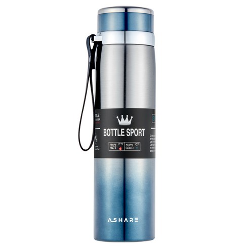어쉐어 휴대용 보온보냉병, 블루, 1000ml, 1개
