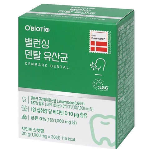 오바이오틱 밸런싱 덴탈 유산균 30g, 1개, 30정