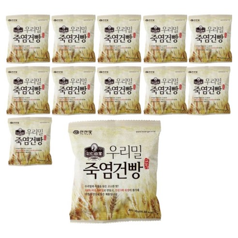 인산가 우리밀 죽염건빵, 30g, 12개