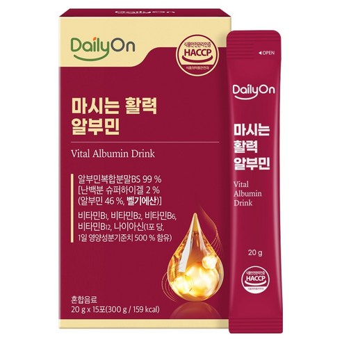 데일리온 마시는 활력 알부민 15p, 300g, 1개