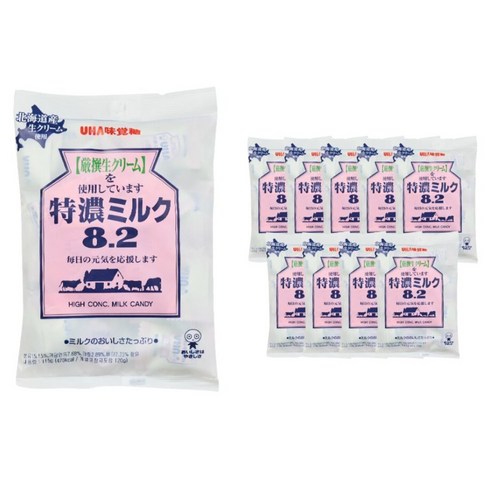 유하미카쿠토 미카쿠도 토쿠노 밀크 캔디, 115g, 10개