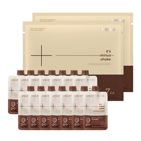 페이퍼백 마이너스 쉐이크 초코프로틴 7p, 420g, 2개