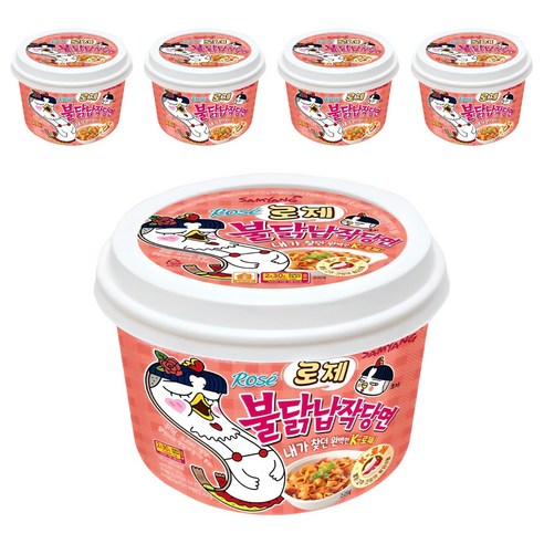 불닭 로제 납작 당면 169.4g, 5개