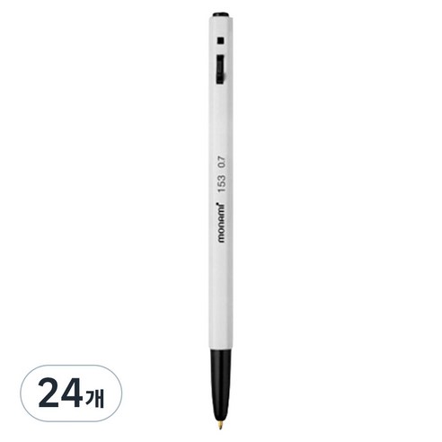 모나미 153볼펜 0.7mm, 흑색, 24개