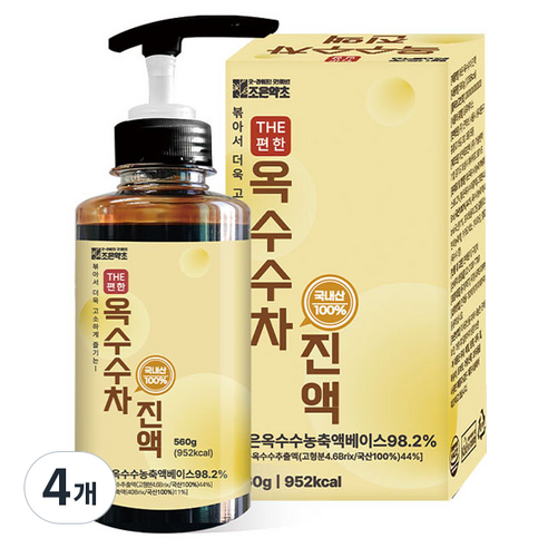 조은약초 더 편한 볶은 옥수수차 진액, 560g, 4개