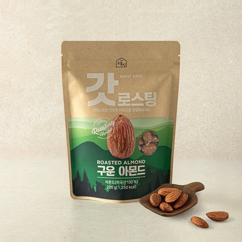 오볶집 갓 로스팅 구운아몬드, 200g, 1개