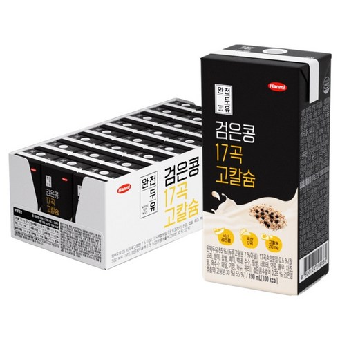 완전두유 검은콩 17곡 고칼슘, 190ml, 24개