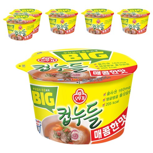 오뚜기 빅컵누들 매콤한맛 61g
