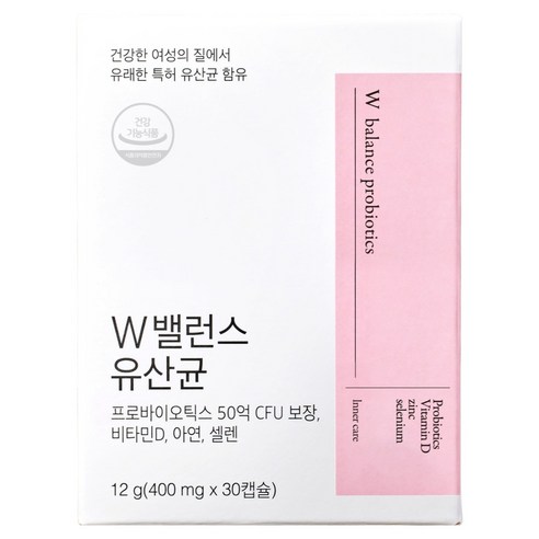 럭키클로버 여성용 W밸런스 유산균 질유산균 12g