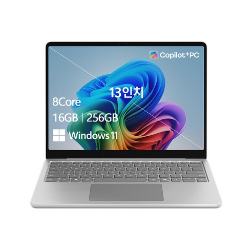 마이크로소프트 2025 서피스 랩탑 13 스냅드래곤, 플래티넘, 256GB, 16GB, WIN11 Home, EP2-36997