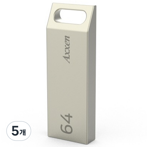 액센 메탈블럭형 USB 메모리 U26, 64GB, 5개