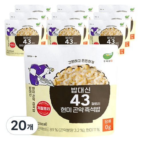 한채원 밥대신 43 칼로리 현미 곤약 즉석밥