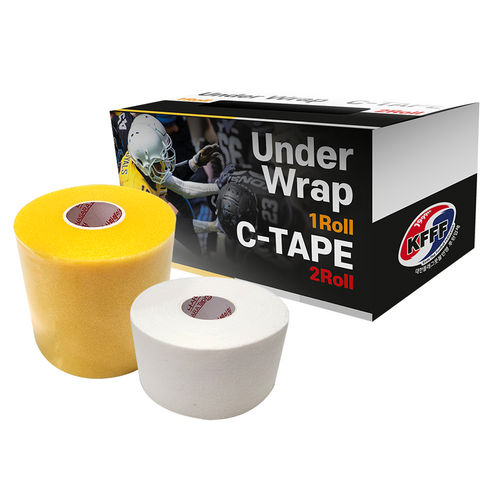 나사라 C TAPE 2p + Under Wrap 헬스 테이프 세트, 흰색(C TAPE) + 노란색(Under Wrap), 1세트