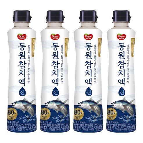 동원 참치액 진, 500g, 4개