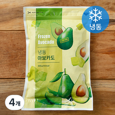 [로켓프레시] 아보카도 (냉동), 4개, 500g