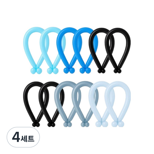 피앤비유니티 요술풍선 50p 세트, 블루톤 혼합5색, 4세트