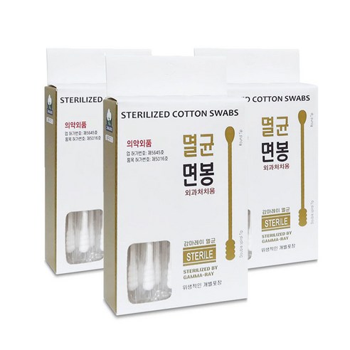 올웨일리 유기농 감마레이 멸균 면봉 TSP2899, 3개, 30개입