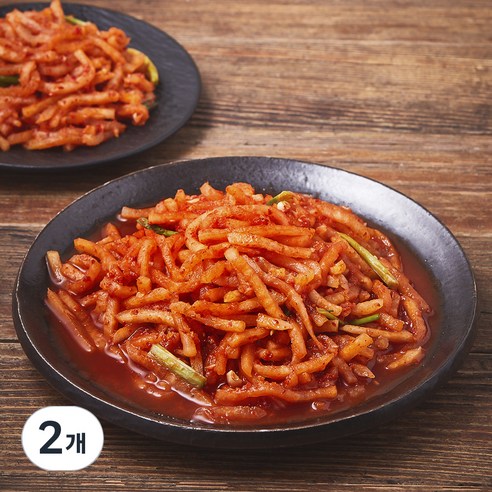 [로켓프레시] 모산김치 갓담근 무 생채 김치, 2개, 2kg