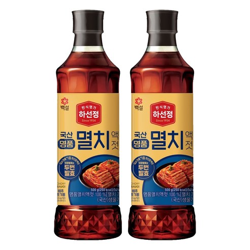 하선정 국산 명품 멸치액젓, 500g, 2개