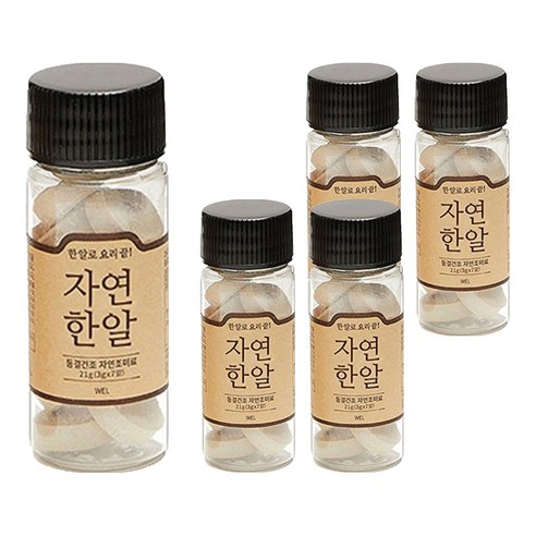 자연한알 휴대용 코인육수, 21g, 5개