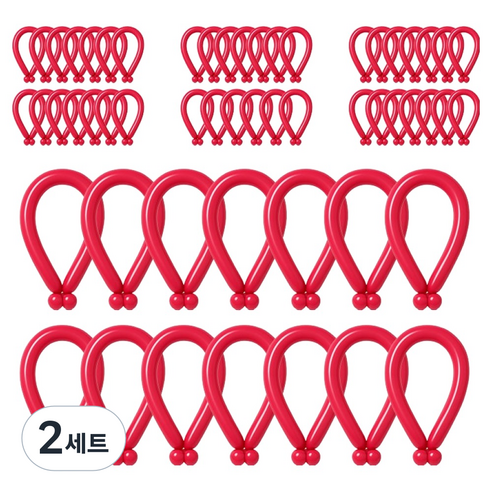 피앤비유니티 요술풍선 50p 세트, 스탠다드 레드, 2세트