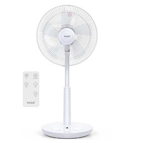 한경희생활과학 초미세풍 발터치 리모컨 선풍기, HAAN-HDC230(화이트)