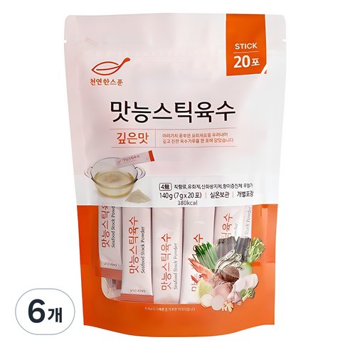 천연한스푼 석하 깊은맛 맛능 스틱 육수 20p