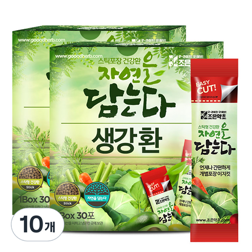 굿허브 조은약초 자연을 담는다 스틱형 생강환, 90g, 10개