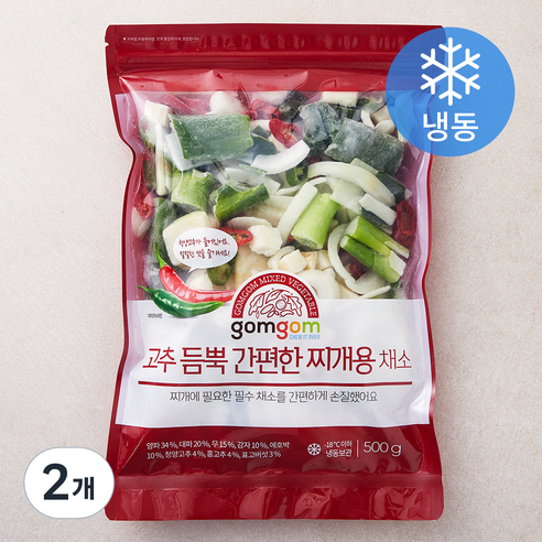 [로켓프레시] 곰곰 고추 듬뿍 간편한 찌개용 채소 (냉동)
