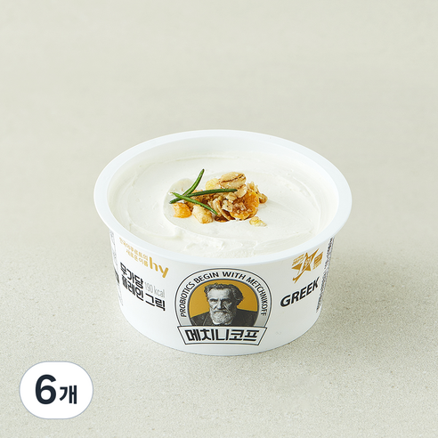 [로켓프레시] 에치와이 메치니코프 무가당 플레인 그릭, 100g, 6개