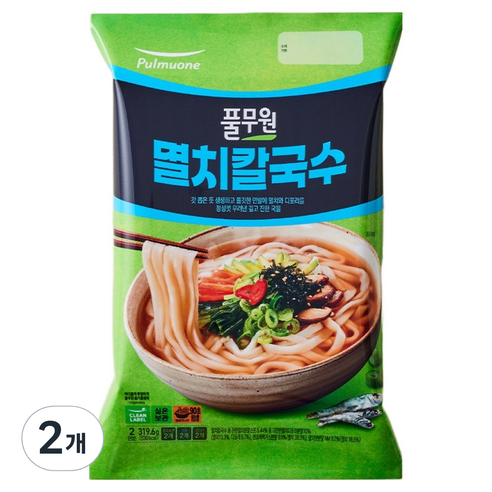 풀무원 멸치칼국수 2인분, 319.6g, 2개