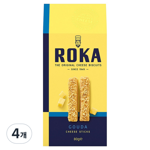 ROKA 고다 치즈 스틱, 4개, 80g