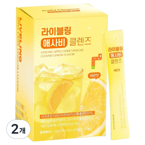 라이블링 애사비 클렌즈 레몬맛 30개입