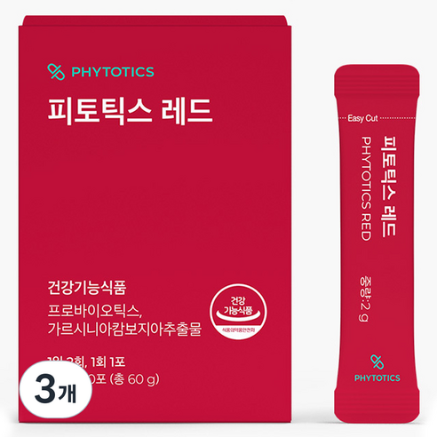 피토틱스 레드 유산균 30p, 60g, 3개