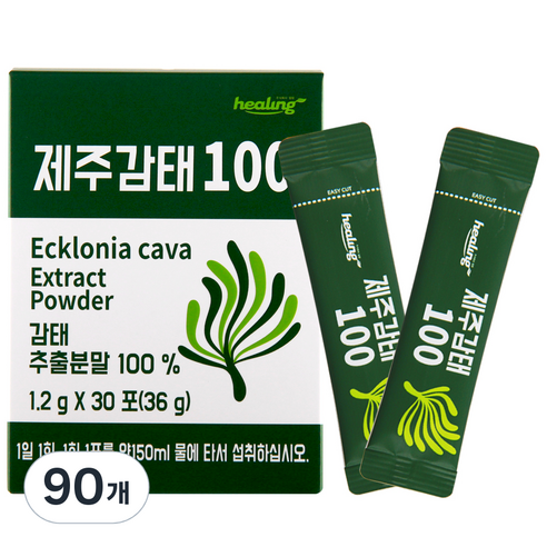 힐링 제주감태100 추출 건강 분말, 36g, 3개
