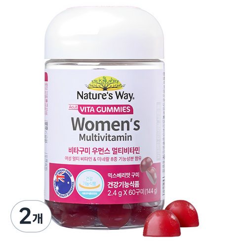 네이처스웨이 비타구미 우먼스 멀티비타민 믹스베리맛, 2개, 60정