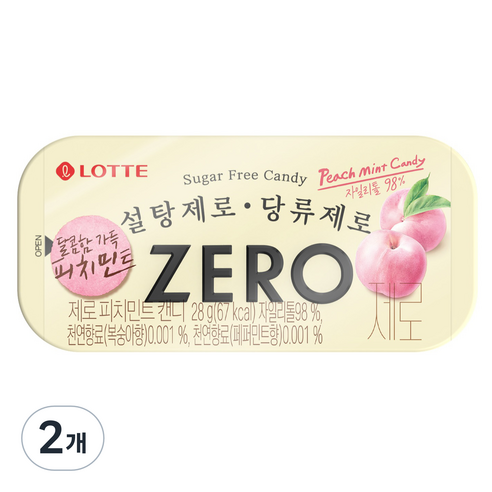 롯데제로 피치민트 캔디
