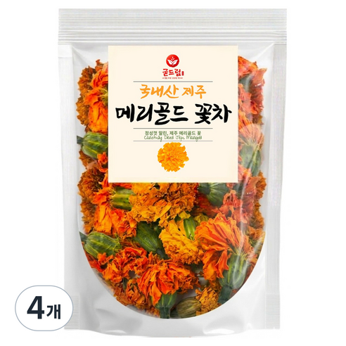 굳드림 국내산 제주 메리골드 꽃차, 90g, 4개, 1개입
