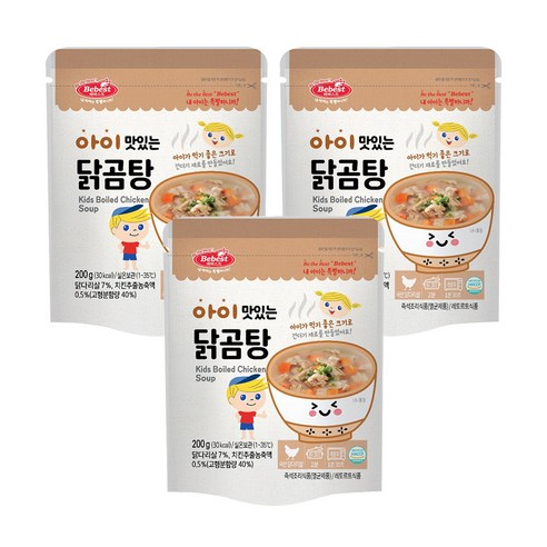 베베스트 아이 맛있는 국, 200g, 3개, 닭곰탕