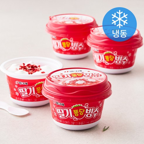 [로켓프레시] 빙그레 딸기퐁당빙수 (냉동)