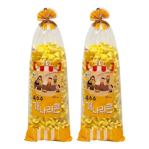 시골장터 옥수수 개나리콘 2개 250g 소풍 봉지과자 초등학교 선물 학원