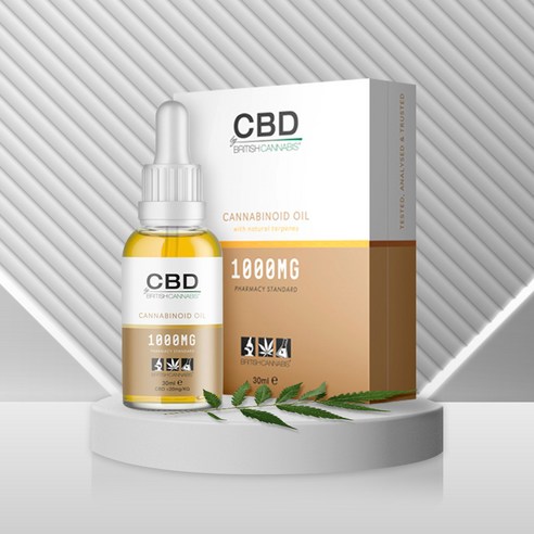 영국 고함량 카나비노이드 햄프씨드오일 대마종자유 CBD CBG 1000mg 오일, 3개, 30ml